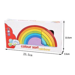 Juguete Educativo de Madera Colorido Arcoíris, Popular en Oferta, para Niños de 2 a 4 Años, Desarrolla la Inteligencia, Unisex - Product Image 3