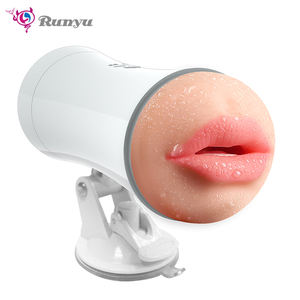 男性のための大人のおもちゃを吸うダブルホール男性マスターベーターTPE航空機カップバイブレーター - Product Image 6