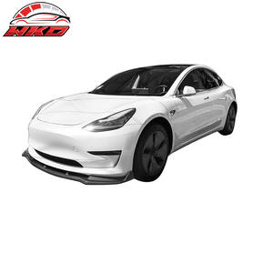 Pour Tesla Model 3 2017-2023 Spoiler de pare-chocs avant, séparateur, 3 pièces, PP noir mat, kit carrosserie de haute qualité - Product Image 2