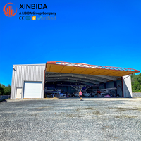 Bâtiment préfabriqué en structure métallique lourde, bureau moderne à plusieurs étages et entrepôt/garage