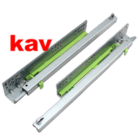 Glissières de tiroir à fermeture automatique, extension simple de 22 pouces, sous-marine