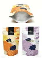 Sachets d'emballage personnalisés mats imprimés numériquement, de qualité alimentaire, refermables avec fermeture éclair, en aluminium et plastique, pour chips et snacks