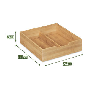 Organizador de Escritorio de Bambú Natural Personalizado, Organizador de Artículos de Uso Diario de Varias Capas, Organizador de Oficina con Cajón - Product Image 3