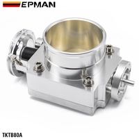 EPMAN Corps de papillon mécanique universel 80 mm en aluminium usiné CNC pour voiture de course, commande par câble, pour moteur de tuning 2JZ RB25 TKTB80A