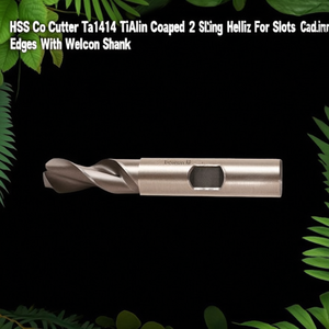 Cortador HSS Co Ta1414 con recubrimiento TiAlN, hélice de 30 grados, corto para ranuras, 2 filos de corte con vástago Weldon - Product Image 3