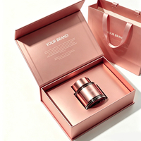 Boîte cadeau magnétique pliable de luxe personnalisée, boîte en carton rigide pliable avec aimant, emballage en papier pour cosmétiques, soins de la peau, parfums
