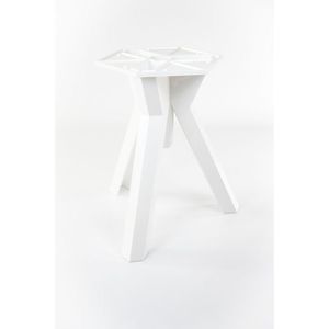 Modello di Base da tavolo in policarbonato bianco di Design Ometto OMBAB090-1 per 80-90cm top eleganti mobili da soggiorno - Product Image 3