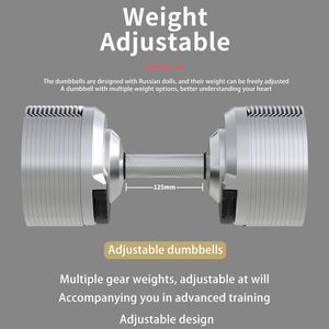 Adjustable 41.5kg <strong>Dumbbell</strong> for Gym Fitness Custom for Strength Training-23.5kg 32.5kg 41.5kg Weight Adjustments Made Steel - Product Image 5