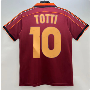 1998 99 Camiseta de fútbol retro clásica TOTTI Camiseta conmemorativa de alta calidad - Product Image 1
