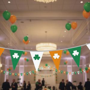 21 Irland Wimpelkette, kleine irische Flaggen, Kleeblatt-Girlande zum Aufhängen für Sportveranstaltungen, patriotische Feste - Product Image 4