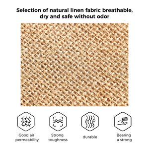 Yute respetuoso con el medio ambiente para la venta, regalo de arpillera, bolsa de playa de lino reutilizable, bolsas de compras de arpillera con personalizado - Product Image 3