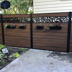 Venta directa de fábrica, pantallas superiores cortadas con láser CNC, celosía superior para cercas compuestas de madera - Product Image 1