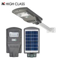 HAUTE CLASSE Super luminosité extérieure étanche IP65 100w 200w 300w tout en un led réverbère solaire