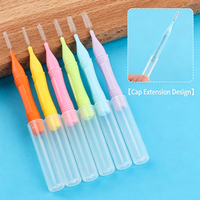 Ensemble de 20 brosses interdentaires spirales miniatures colorées pour nettoyer les espaces entre les dents avec boîte de rangement