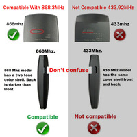 Télécommande de porte de garage Marantec 868 MHz (clone) compatible avec les modèles Marantec Digital 302, 304, 382, ​​384, 313,