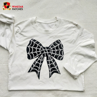 2026 nouvelles vacances personnalisé écologique Halloween araignée arc paillettes Chenille Sequin broderie fer sur grands patchs pour vêtements