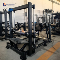 Máquina de entrenamiento de fuerza comercial popular con carga de placas para glúteos, máquina Smith 3D para ejercicios de cadera y glúteos para uso en gimnasios.