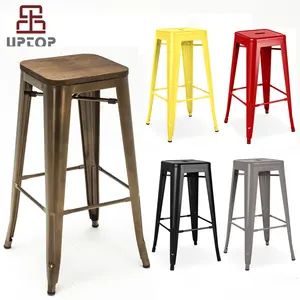 (SP-MC037) French Antique Industrial Modern Kitchen Metal Bar Stool For Cafe