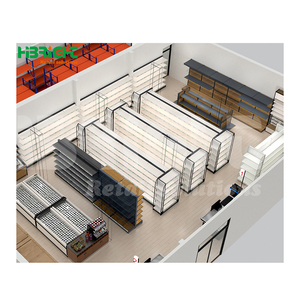 Projet d'aménagement intérieur de supermarché en 3D interactif avec rayonnages gondoles - Product Image 1