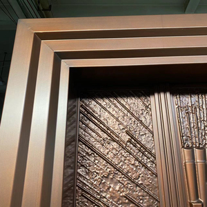 Techtop thiết kế truyền thống hoàn thành công nghiệp phong cách cắt laser thép cửa vòm rèn sắt biệt thự cổng cho bên ngoài ứng dụng - Product Image 5