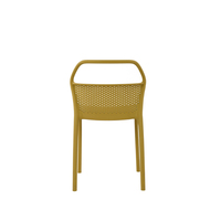 Offre Spéciale pas cher salle à manger monobloc tout en plastique unique design simple extérieur chaises en plastique avec trous pour jardin