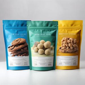 Sachets Doypack en plastique BOPP avec fermeture éclair, 100g 250g, pour biscuits <span class=keywords><strong>danois</strong></span>, qualité alimentaire, vente en gros - Product Image 1