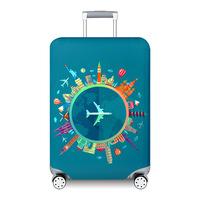 Vente en gros Housse de protection de bagage personnalisée de haute qualité Motif géométrique Housse de valise Fermeture à glissière élastique Protection
