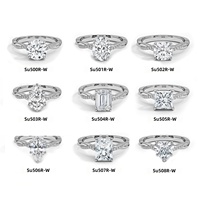 Bague de mariage exquise en argent pur S925 avec moissanite 1/2/3/4/5/6 carats, sensation haut de gamme transfrontalière, pour usage quotidien