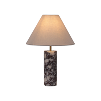Lampe de table en marbre naturel au design moderne et épuré pour chambre à coucher, salon, bureau, hôtel, éclairage d'ambiance