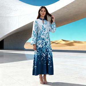Abaya Elegante de Poliéster con Pedrería de Lujo para Mujeres Musulmanas, Venta al por Mayor, Proveedor Personalizado de Dubái, Medio Oriente - Product Image 3