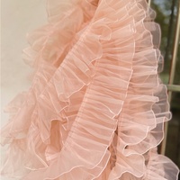 Ruban plissé en organza coloré de 10 cm, bordures à volants, dentelle unie en polyester pour robes, vêtements, jupes, sacs, décorations