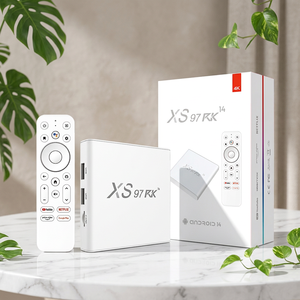 Nouvel Arrivage XS97 Android 14 Boîtier TV 2+8 Go Lecteur de Streaming 4K WiFi Double Bande BT Commande Vocale Décodeur OTT Prix Usine OEM ODM - Product Image 1