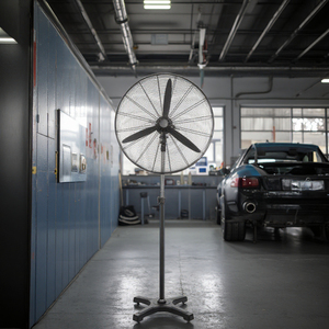 Ventilador Industrial de Pedestal de Aluminio de 30 Pulgadas y 3 Aspas con Motor para Enfriamiento de Aire, Uso Doméstico, Fácil Instalación, Coches, Vietnam, Soporte F - Product Image 4