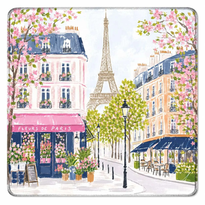Tapete de Mahjong de Neopreno Personalizado OEM, Diseño de Café en París con la Torre Eiffel, Tapete de Mesa de Mahjong Antideslizante e Impermeable, Venta al Por Mayor - Product Image 1