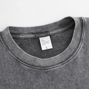 100% camisetas de manga corta de algodón hechas en EE. UU. MOQ bajo logotipo personalizado al por mayor ropa deportiva informal para hombres y mujeres estilo formal - Product Image 2