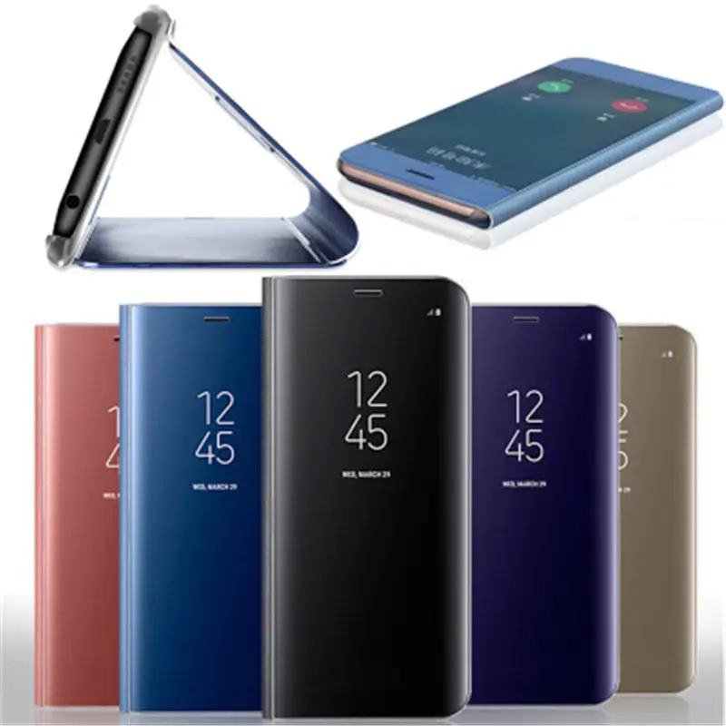Hot Clear View Smart Mirror Flip Cover Case For Samsung Galaxy A30 A40 A50 A70 A80 A90 A9 etc