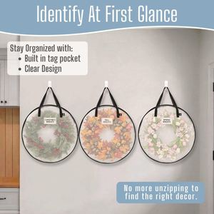 24 Inch Zipper Durable Handles <b>Spring</b> Garland Decoration Organizers <b>Wreath</b> Storage Container Bags - Product Image 5