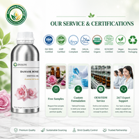 Huile de rose de Damas de qualité alimentaire (Rosa Damascena) pour les boissons florales, la confiserie et les créations gourmandes