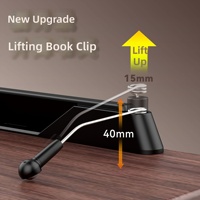 Support de lecture multifonctionnel en noyer pour bureau, support de téléphone/livre rotatif à 360 degrés, réglable en hauteur, 365x250x85mm