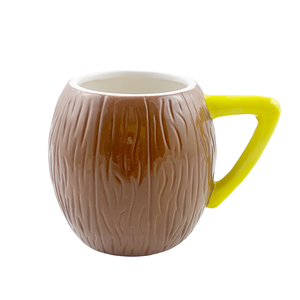 Vente chaude Personnalisé Original 3D Noix de Coco Forme Café En Céramique <span class=keywords><strong>Tasse</strong></span> À La Main <span class=keywords><strong>Tasse</strong></span> <span class=keywords><strong>Avec</strong></span> Poignée Et Logo - Product Image 2