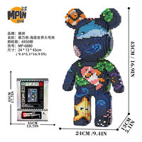 Blocs de construction MPIN de 43 cm, figurines en briques d'ours, modèle d'animal décoratif de 5250 pièces, cadeau parfait pour les adolescents et les adultes
