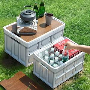 Boîte <span class=keywords><strong>de</strong></span> <span class=keywords><strong>rangement</strong></span> <span class=keywords><strong>de</strong></span> camping écologique pliante à ouverture latérale moderne avec couvercle en PP 30L/55L Organisateur <span class=keywords><strong>de</strong></span> voiture et <span class=keywords><strong>de</strong></span> ménage <span class=keywords><strong>de</strong></span> <span class=keywords><strong>grande</strong></span> capacité - Product Image 5