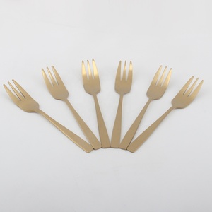 Bán buôn tùy chỉnh vàng đen <span class=keywords><strong>Mini</strong></span> Cake & salad trái cây ngã ba 304 thép không gỉ để sử dụng nhà - Product Image 6