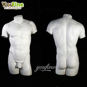 Statue da Giardino di Figure Maschili Nude Antiche in Marmo Scolpite a Mano a Grandezza Naturale - Product Image 2