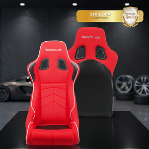 เบาะนั่งรถแข่งแบบเต็มตัว OEM SSCUS D1-FABRIC ดีไซน์ตามหลักสรีรศาสตร์ โครงสร้างน้ำหนักเบา วัสดุผ้า สำหรับใช้งานในชีวิตประจำวันบนท้องถนน - Product Image 1