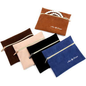 Pochette de rangement simple pour bijoux, carrée, en velours double face, personnalisable, pochette de rangement avancée - Product Image 1