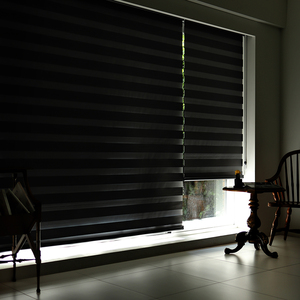 ม่านม้วนแบบเกาหลีลายม้าลาย  ขนาดสั่งทำได้  ผ้าม่านกันแสงแบบอัตโนมัติ  ม่านม้วนแบบมอเตอร์  ม่านกรองแสงทันสมัยสำหรับใช้ภายในอาคาร - Product Image 4