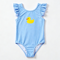Maillot de bain une pièce à volants pour bébés filles, manches courtes, extensible, pour l'extérieur, confortable, très demandé