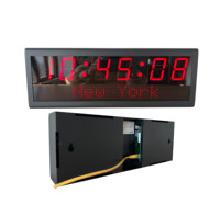 Reloj digital sincronizado con red IP PoE, 2,3 pulgadas, 6 dígitos, reinicio automático de la hora de verano