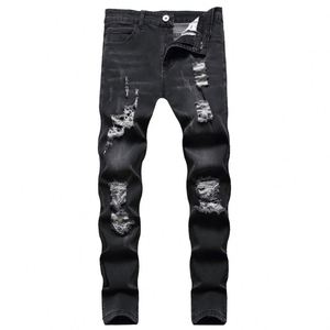Jeans de Mezclilla Casuales para Hombre, Estilo Boyfriend, Corte Recto, Cintura Media, Transpirables, Ecológicos, Impermeables, Lavado Medio, para Primavera, Verano y Otoño - Product Image 1